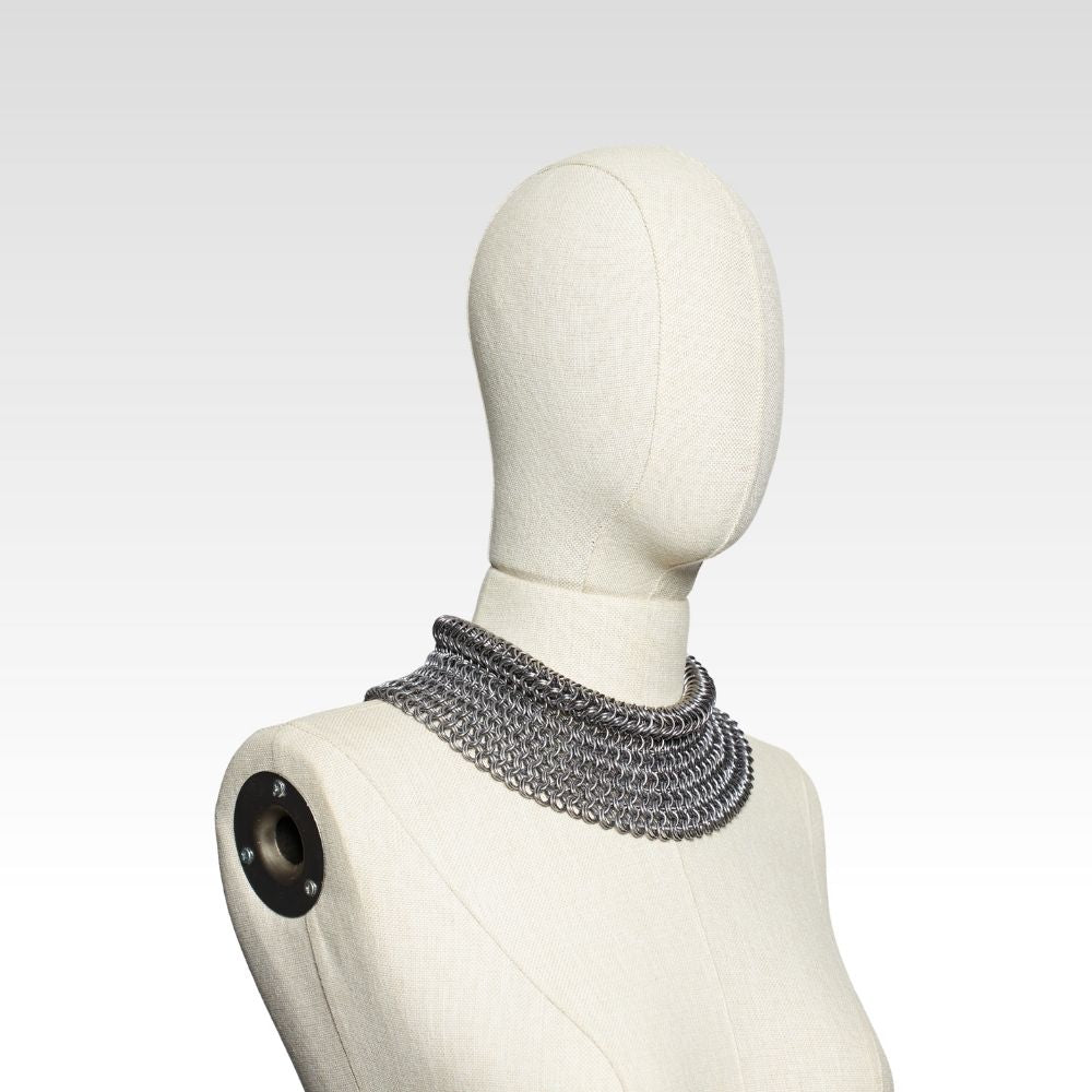 Örgü Zırh Kolye - Gri Renk