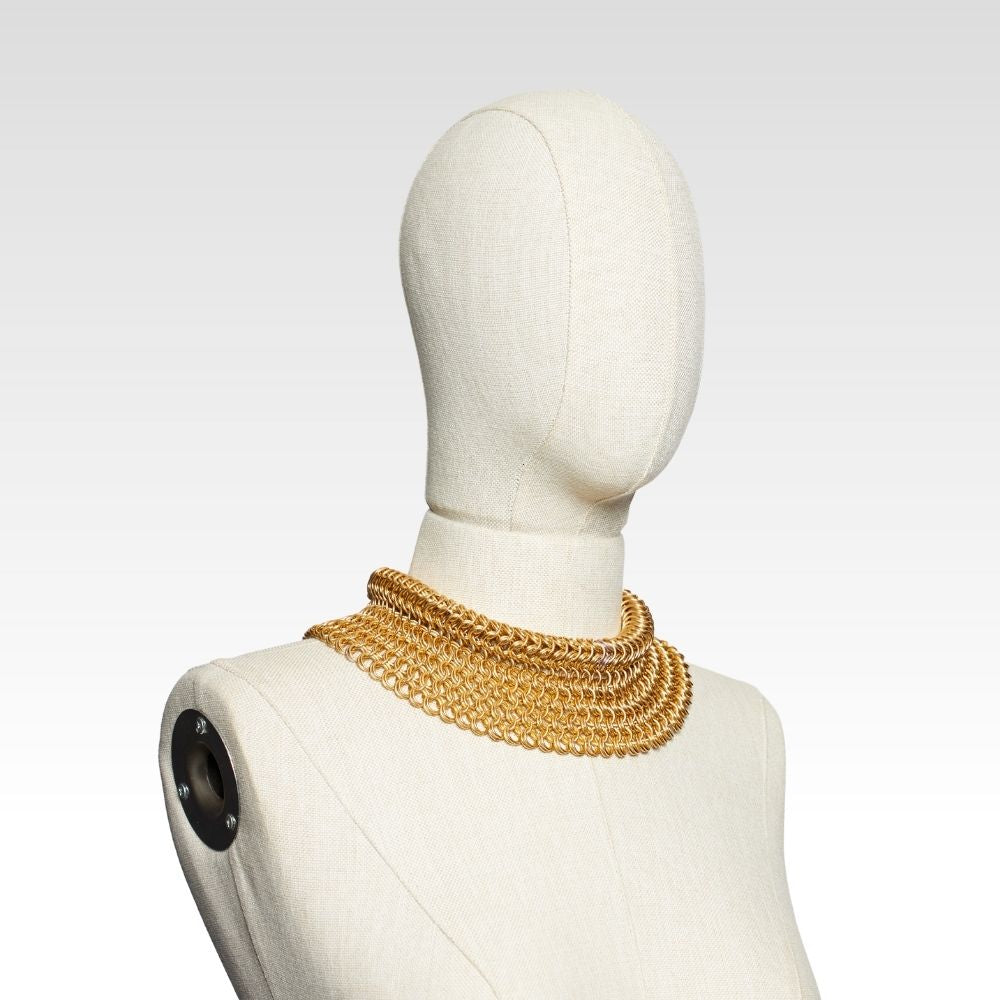 Örgü Zırh Kolye - Bronz Renk