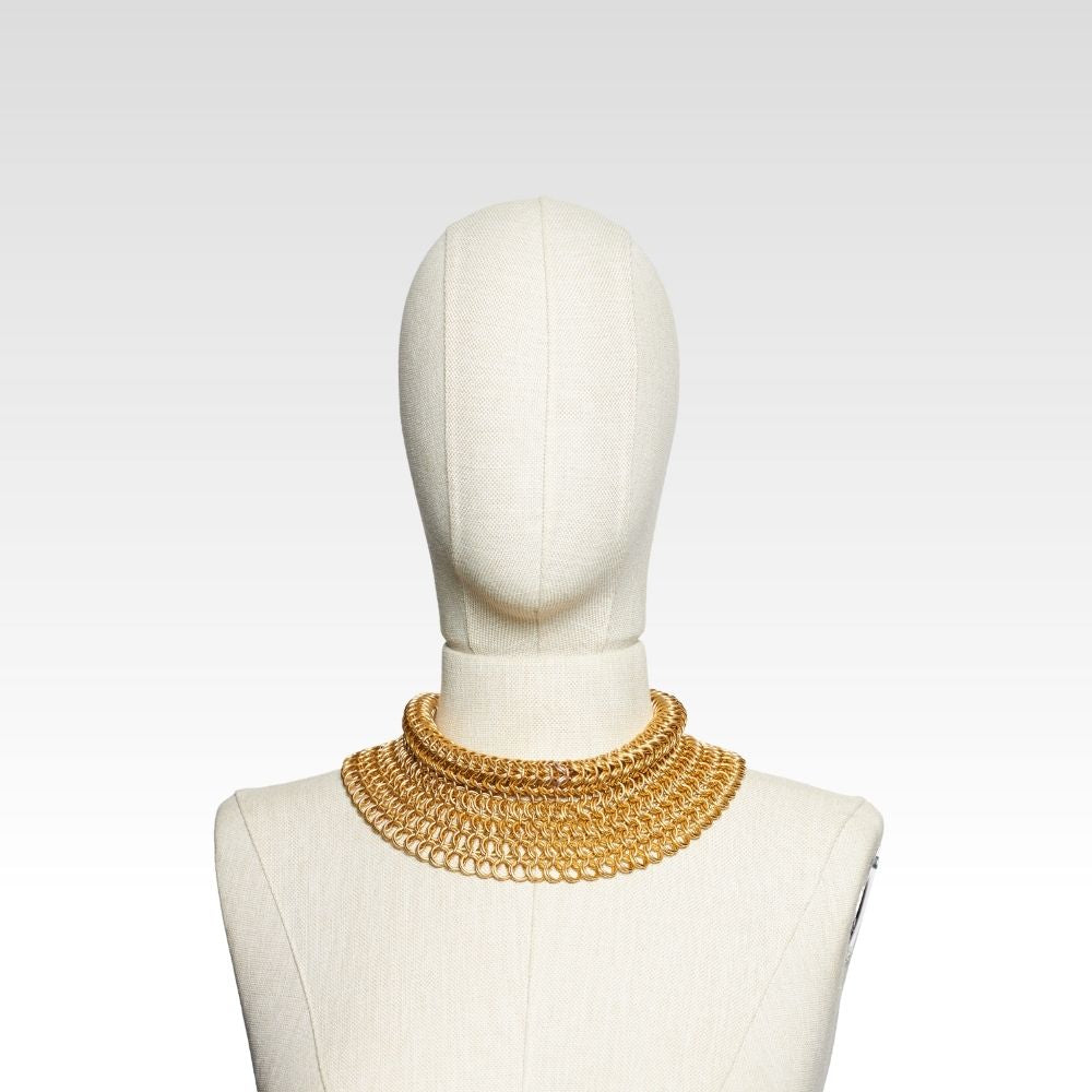 Örgü Zırh Kolye - Bronz Renk