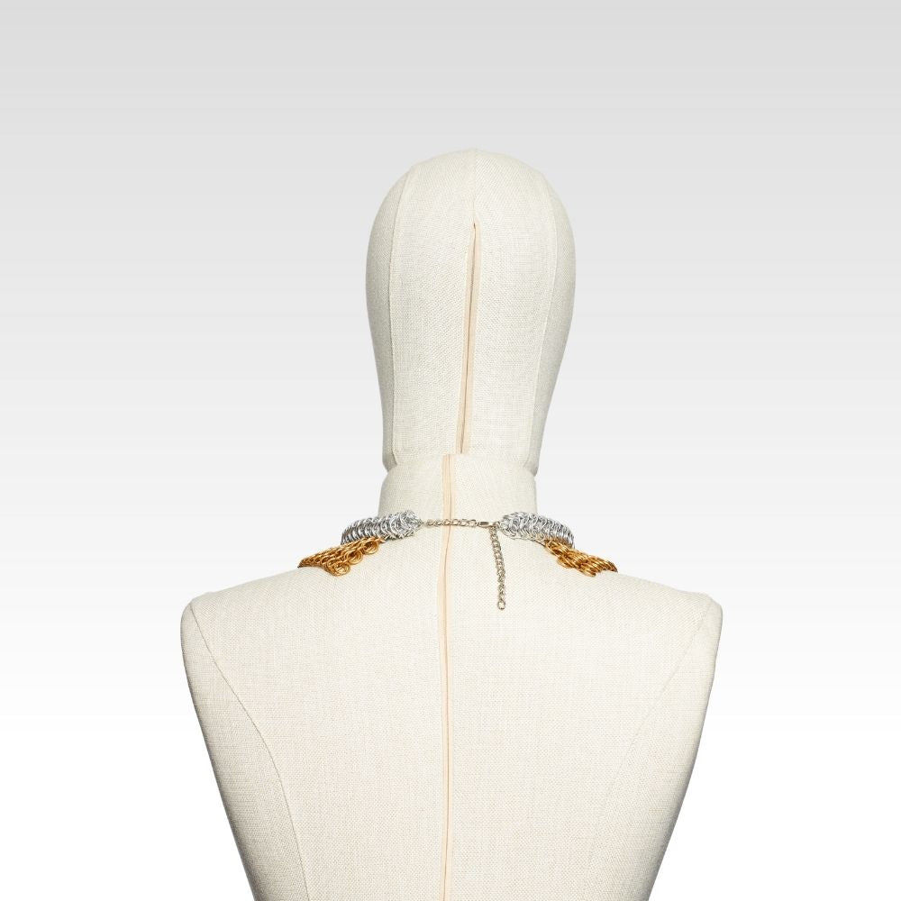 Örgü Zırh Kolye - Bronz/Silver