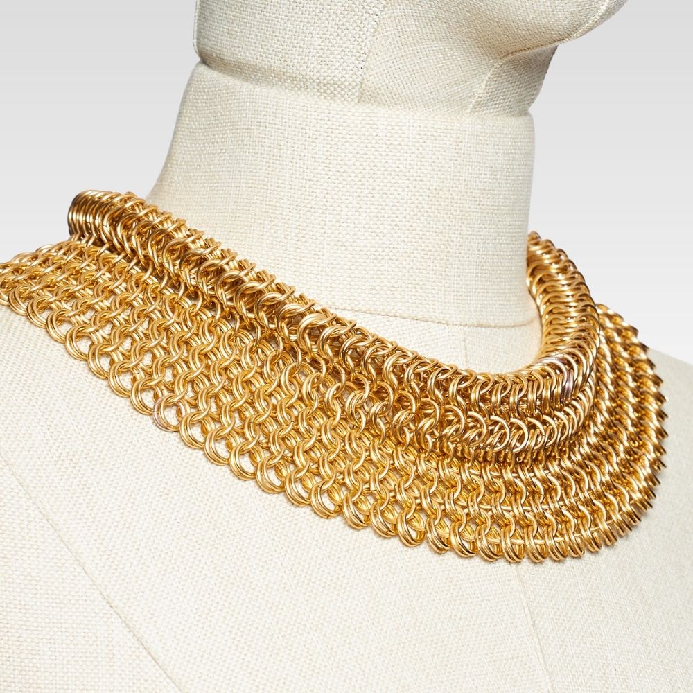 Örgü Zırh Kolye - Bronz Renk