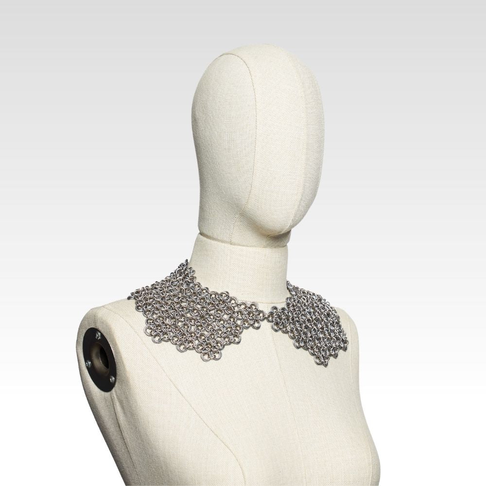 Zırh Örgü Yaka Kolye – Mat Dokulu Tasarım