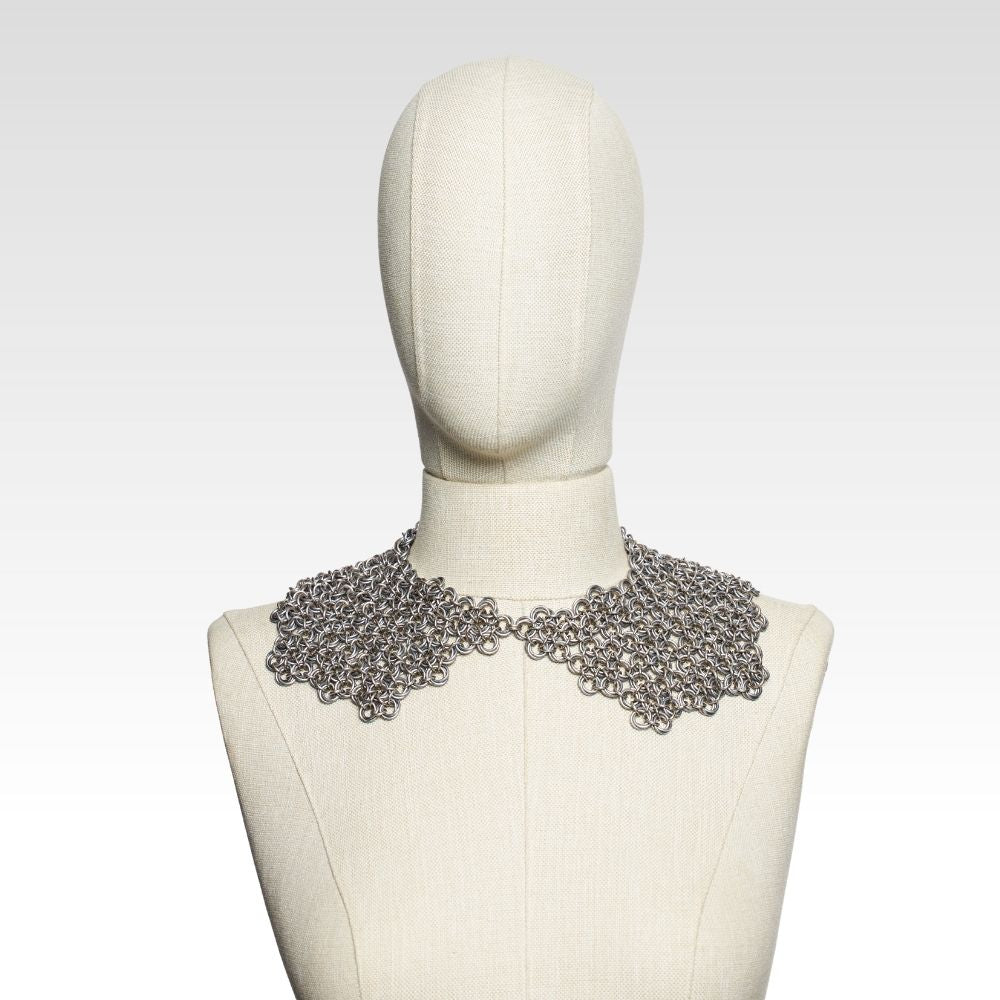 Zırh Örgü Yaka Kolye – Mat Dokulu Tasarım